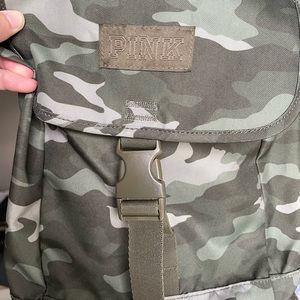 PINK camo mini backpack